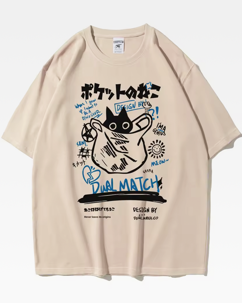 OFFSEAL Y2K Japanese Cat T-Shirt