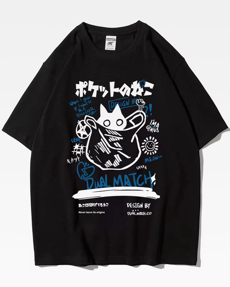OFFSEAL Y2K Japanese Cat T-Shirt