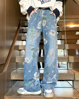 OFFSEAL Y2K Jeans Floral Print