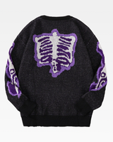 OFFSEAL Y2K Knitted Skeleton Sweater
