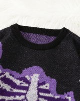 OFFSEAL Y2K Knitted Skeleton Sweater