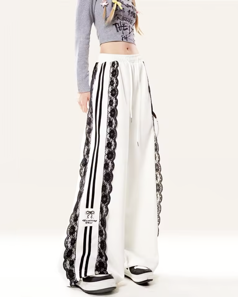 OFFSEAL Lace Track Pants