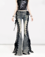 OFFSEAL Y2K Lace Up Flare Jeans