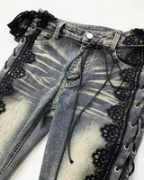 OFFSEAL Y2K Lace Up Flare Jeans