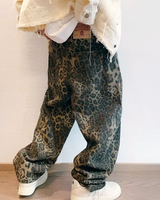 OFFSEAL Y2K Men's Leopard Print Jeans