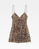 OFFSEAL Leopard Print Slip Dress