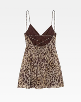 OFFSEAL Leopard Print Slip Dress