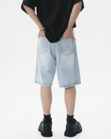 OFFSEAL Men's Light Blue Denim Shorts