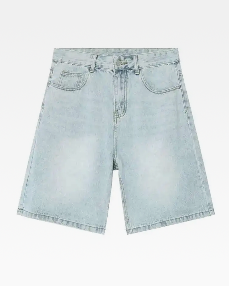 OFFSEAL Men's Light Blue Denim Shorts