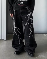 OFFSEAL Lightning Bolt Jeans