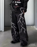 OFFSEAL Lightning Bolt Jeans