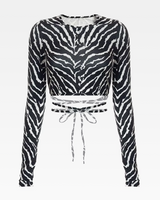 OFFSEAL Long-Sleeve Zebra Top