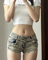 OFFSEAL Y2K Low-Rise Denim Shorts