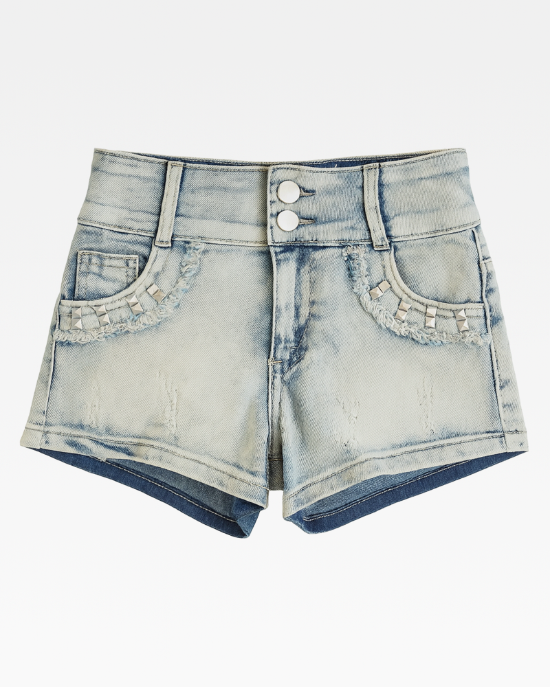 OFFSEAL Y2K Low-Rise Denim Shorts