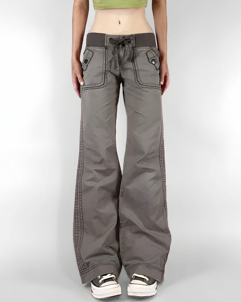 OFFSEAL Low-Rise Flare Pants