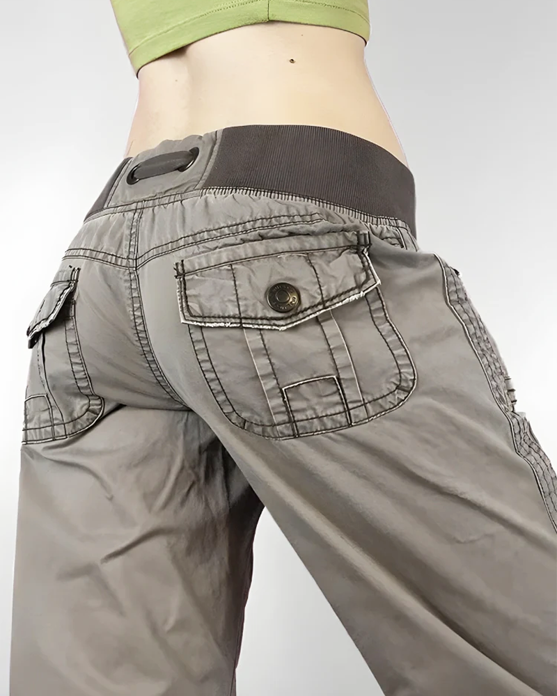OFFSEAL Low-Rise Flare Pants