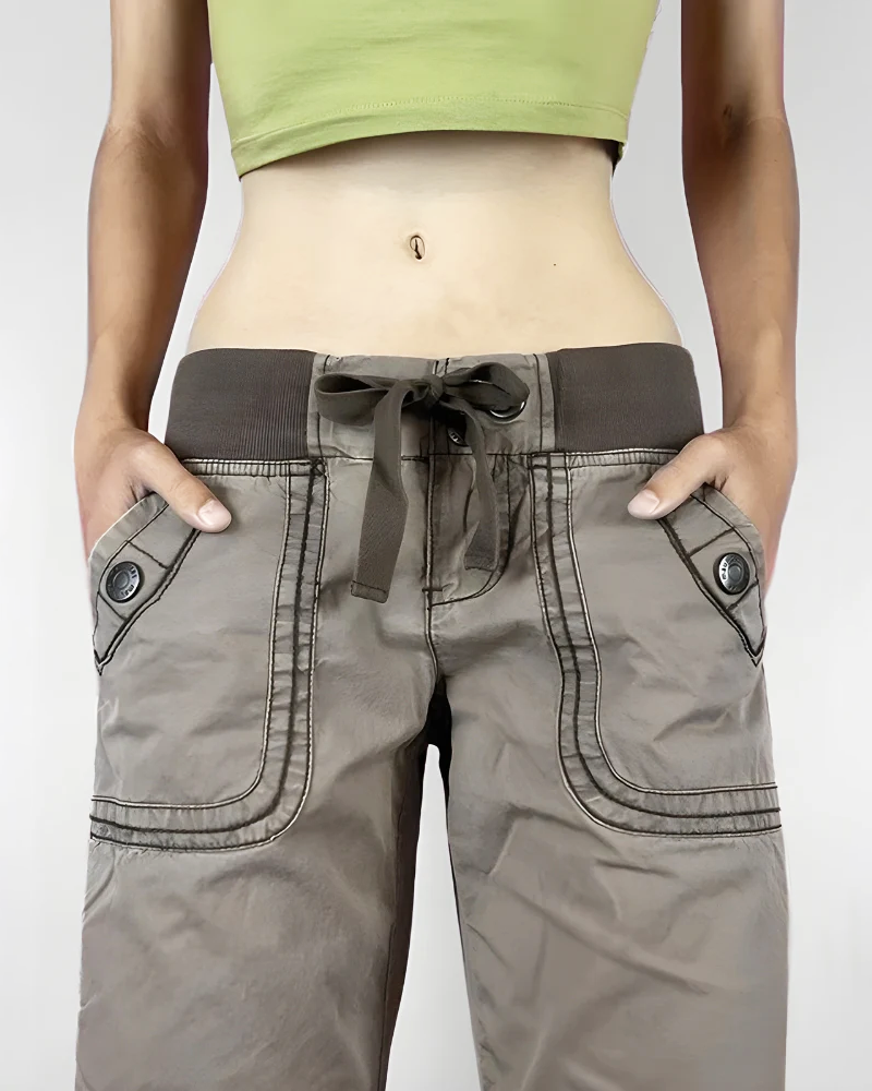 OFFSEAL Low-Rise Flare Pants