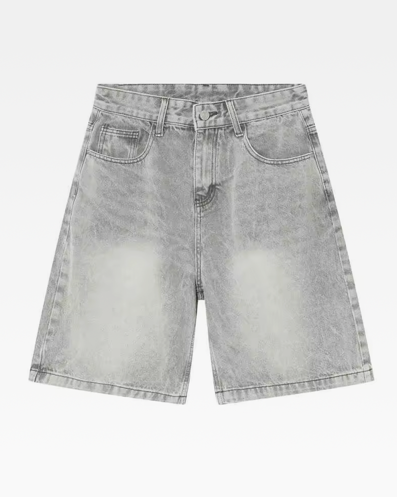 OFFSEAL Men's Gray Denim Shorts