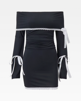 OFFSEAL Off The Shoulder Long-Sleeve Mini Dress