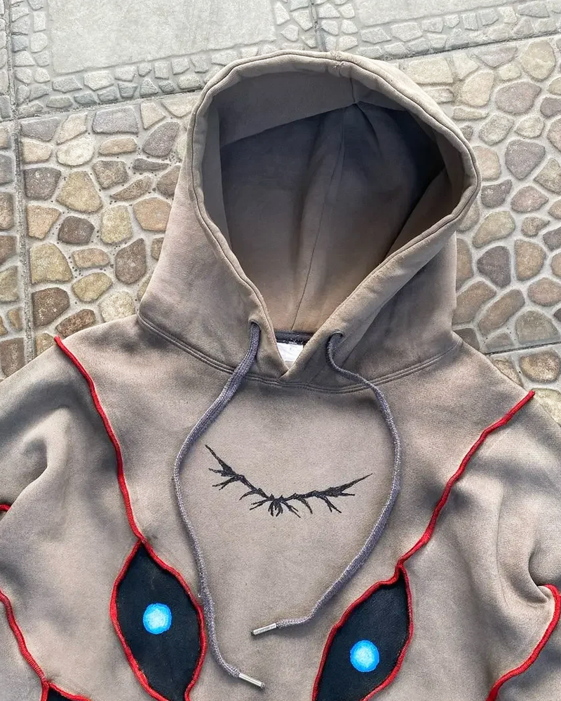 OFFSEAL Patchwork Eye Hoodie