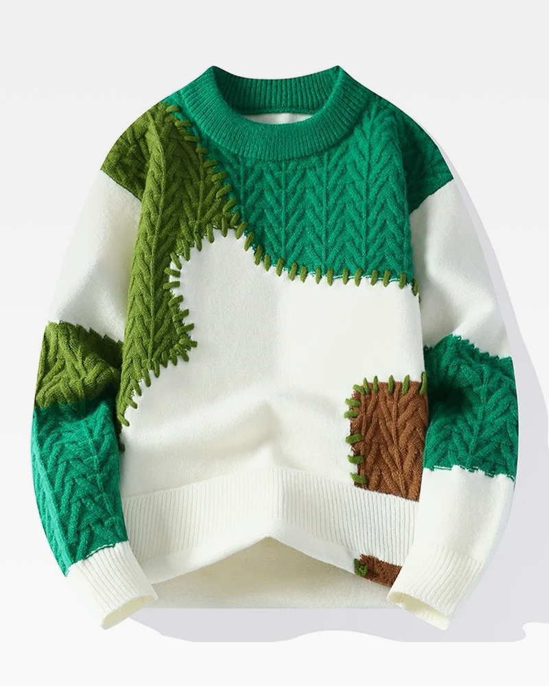 OFFSEAL Y2K Patchwork Sweater