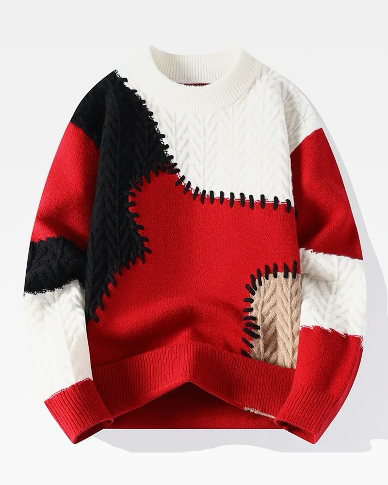 OFFSEAL Y2K Patchwork Sweater