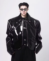 OFFSEAL Y2K Men's Patent Leather Jacket