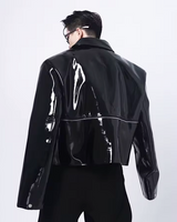 OFFSEAL Y2K Men's Patent Leather Jacket