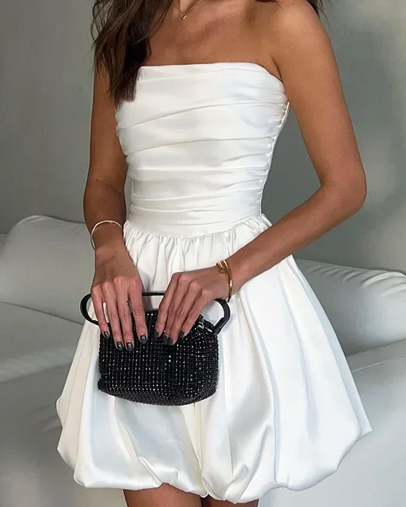 OFFSEAL White Bubble Dress