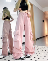 OFFSEAL Y2K Pink Parachute Pants