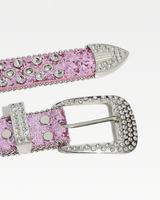 OFFSEAL Pink Rhinestone Belt