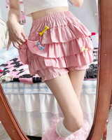 OFFSEAL Pink Ruffle Skirt