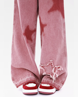 OFFSEAL Y2K Pink Star Jeans