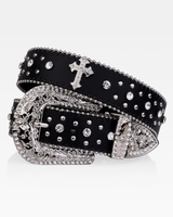 OFFSEAL Rhinestone Cross Belt
