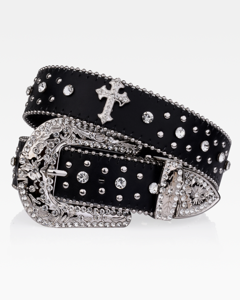 OFFSEAL Rhinestone Cross Belt