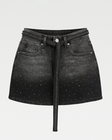 OFFSEAL Rhinestone Denim Skirt