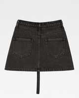 OFFSEAL Rhinestone Denim Skirt