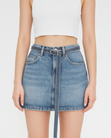 OFFSEAL Rhinestone Denim Skirt