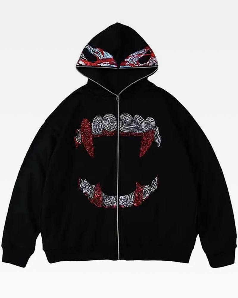 OFFSEAL Y2K Rhinestone Hoodie