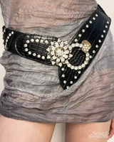 OFFSEAL Rhinestone Waist Belt