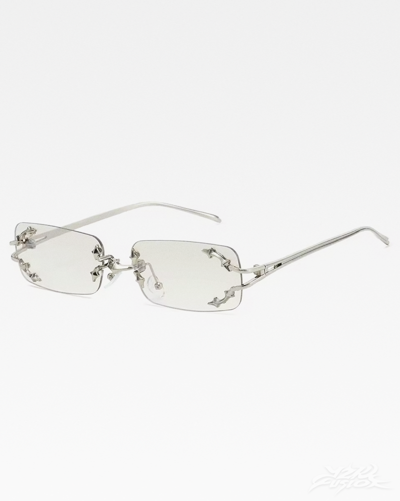 OFFSEAL Y2K Rimless Rectangle Sunglasses