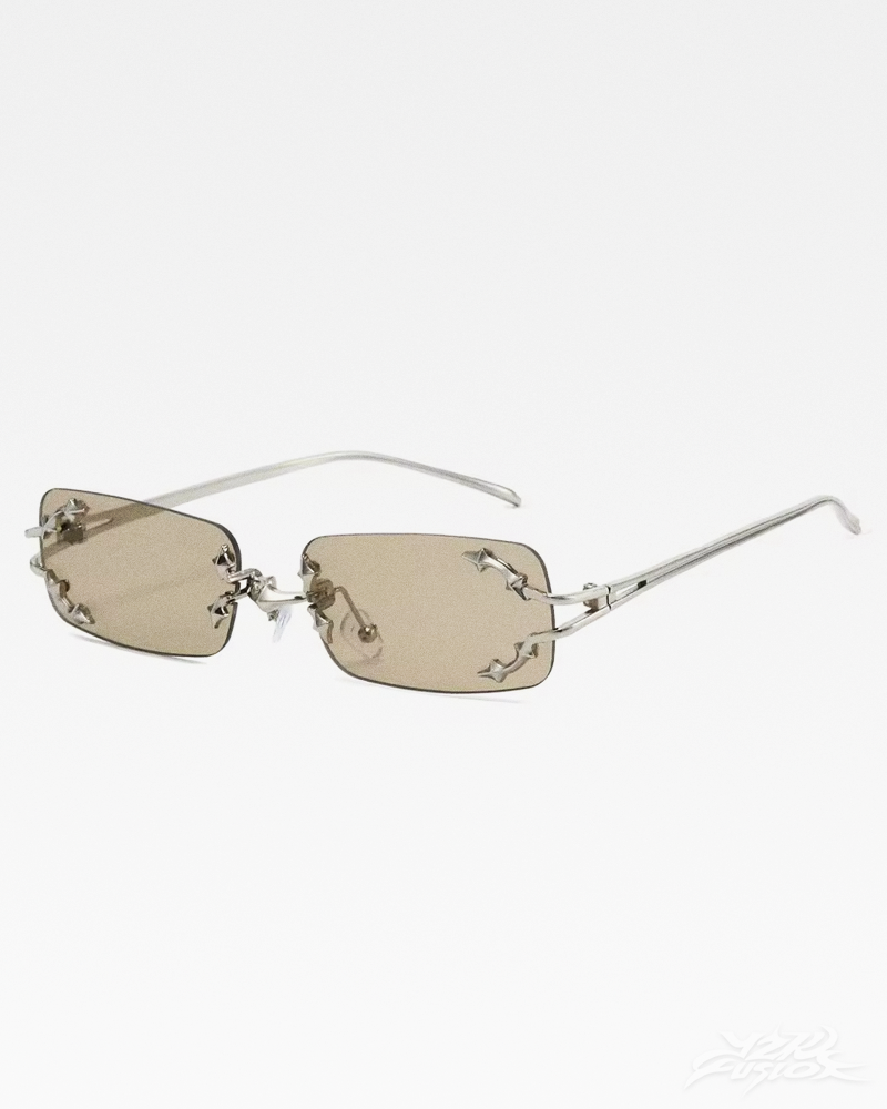 OFFSEAL Y2K Rimless Rectangle Sunglasses