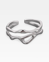 OFFSEAL Y2K Silver Irregular Ring