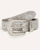 OFFSEAL Silver Rhinestone Belt