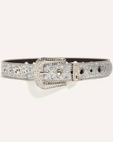 OFFSEAL Silver Rhinestone Belt
