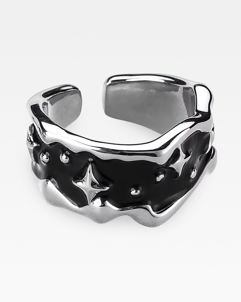 OFFSEAL Y2K Silver Star Ring