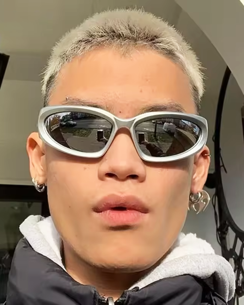 OFFSEAL Y2K Silver Sunglasses
