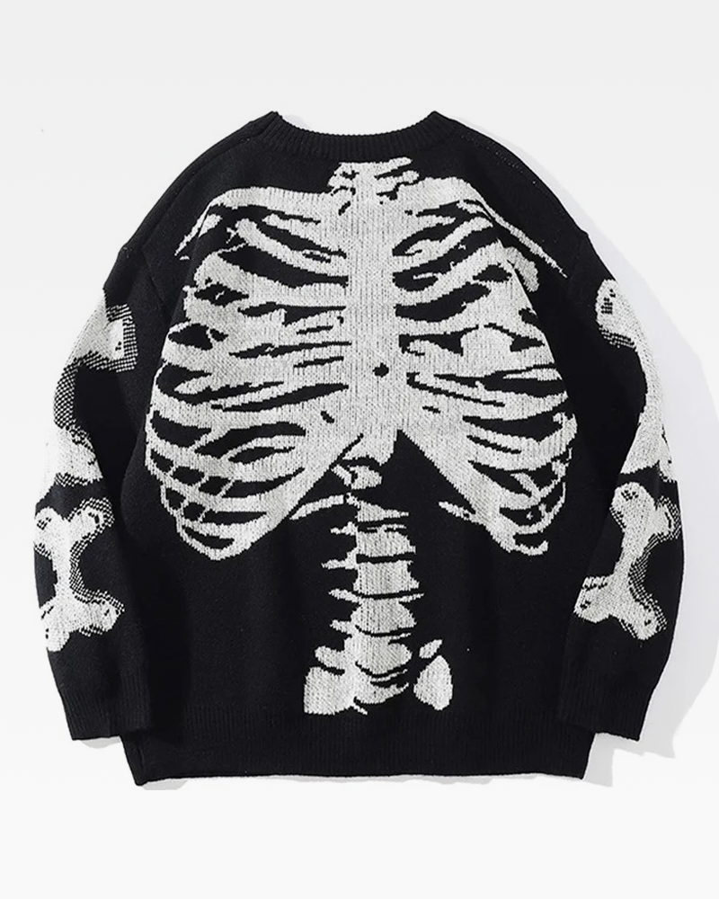 OFFSEAL Skeleton Knit Sweater