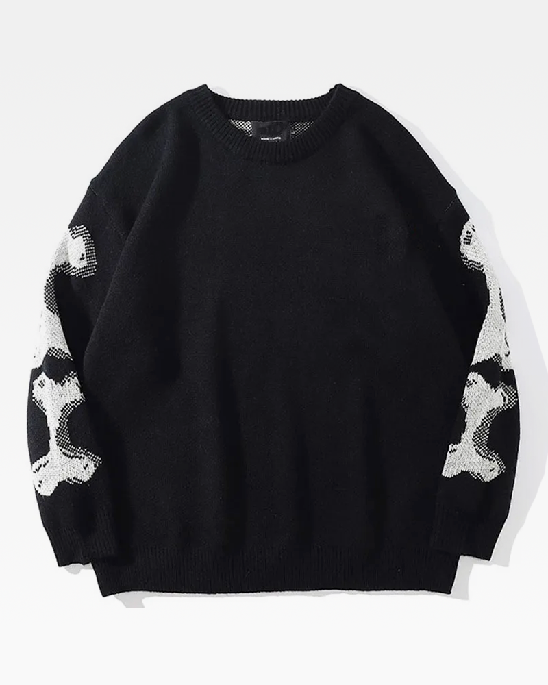 OFFSEAL Skeleton Knit Sweater