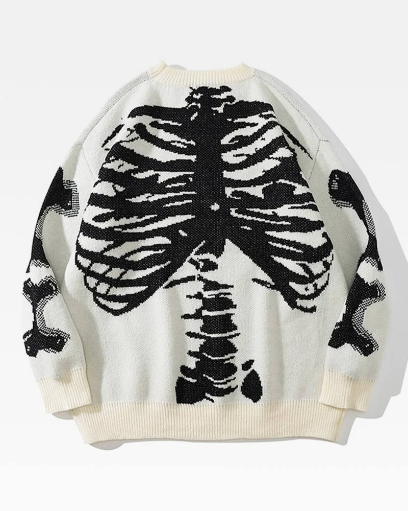 OFFSEAL Skeleton Knit Sweater